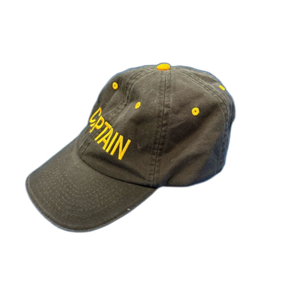 Fahrenheit Dark Blue and  Yellow embroidered baseball Captain Hat - Picture 3 of 7